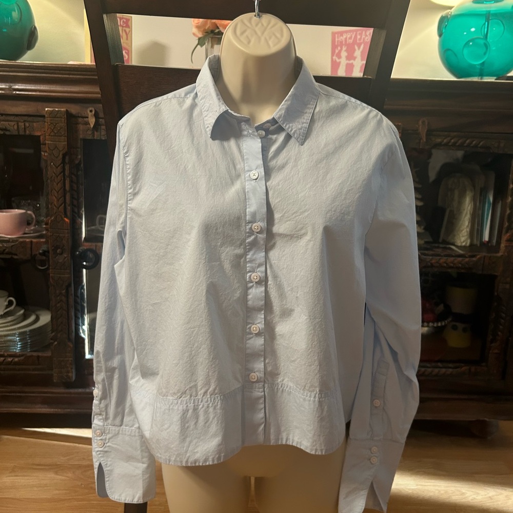 J. Crew Cropped garçon shirt in cotton poplin